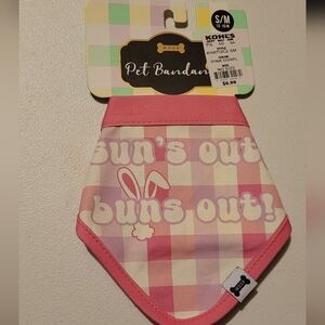 Pink Purple and White Pet Bandana- Sun's Out, Buns Out! By Woof At Kohl's